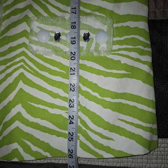 Berek  Green Zebra Print Blazer 100% Cotton Jacket Size 3XL - Picture 10 of 10